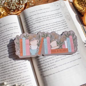 Jane Austen Bookshelf Die-Cut Bookmark | Classic Bookish Merch for Readers and Book Lovers