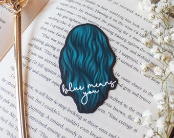 Sticker Académie du zodiaque | Décalcomanie en vinyle imperméable bleu signifie que vous êtes fan de lecture