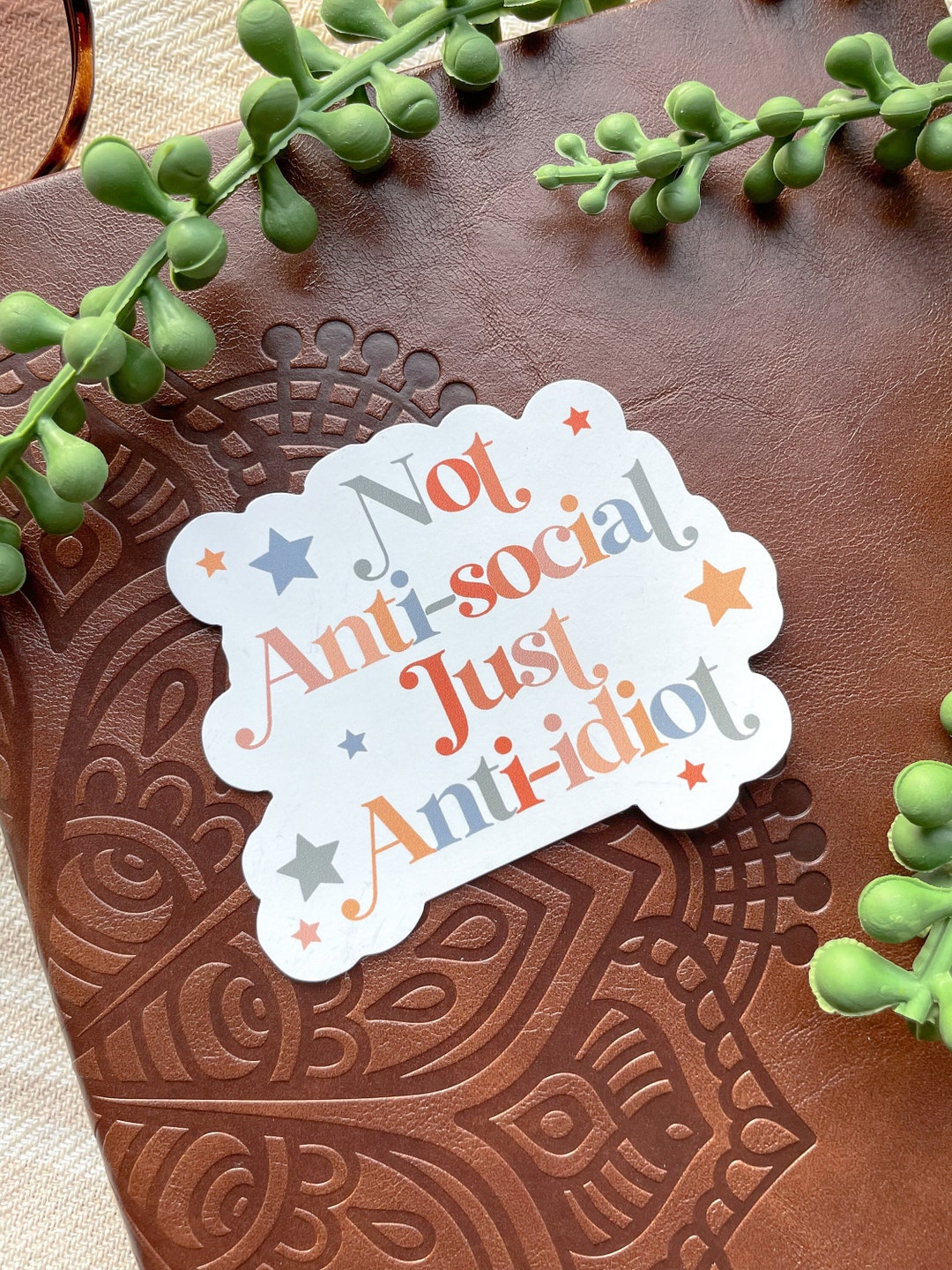 Aimant antisocial juste antiidiot Décor de dortoir esthétique