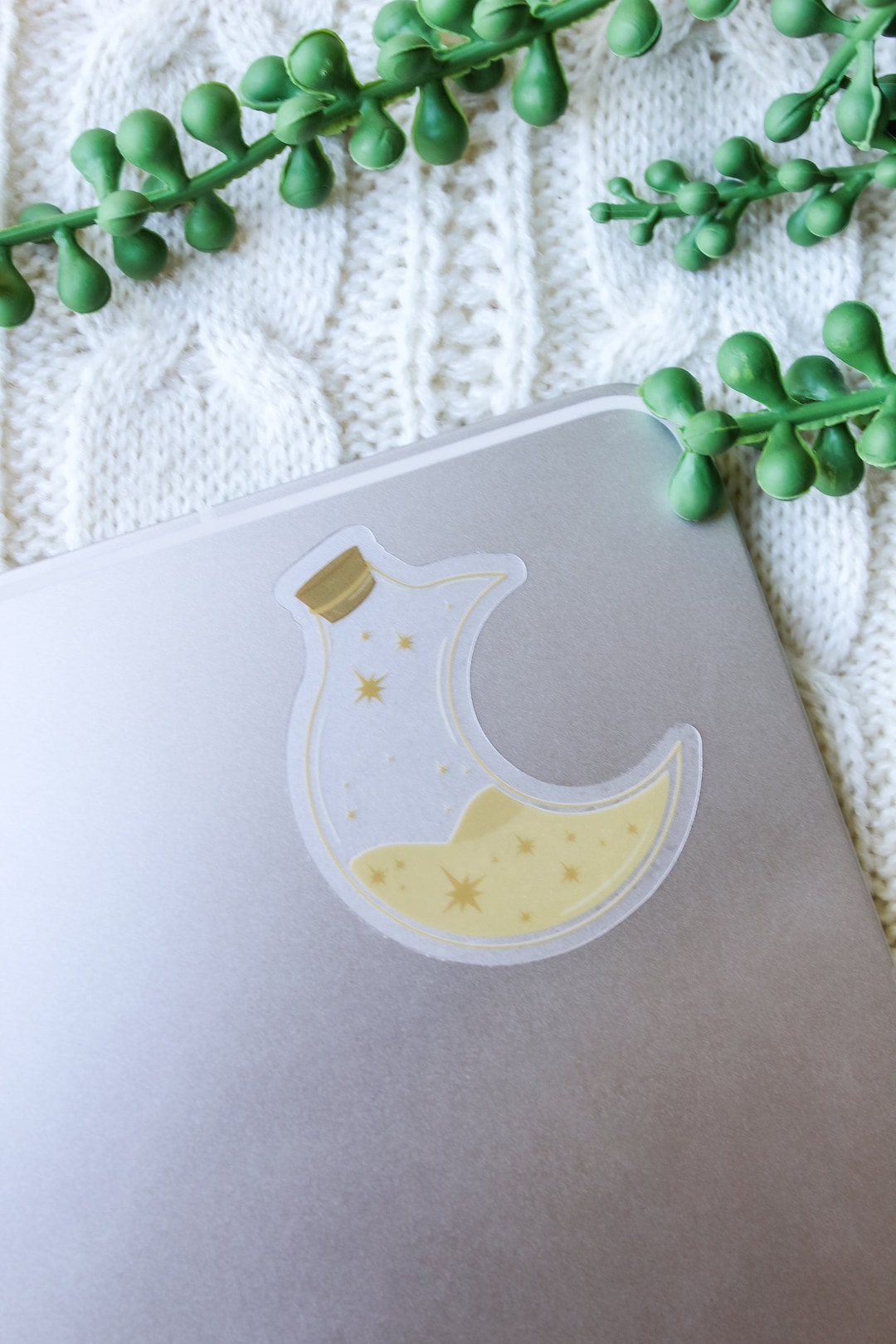 Elixir Brew Sticker Crescent Moon Elixir Waterproof Sticker | Moon Phase Laptop and Water ...