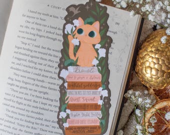 Fourth Wing Bookmark | Broccoli Bookstack Die-Cut Page Marker for Fantasy Readers