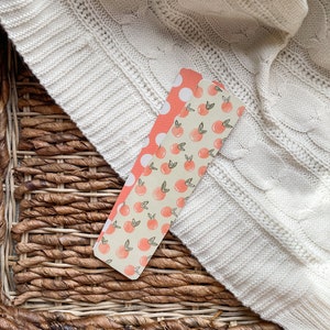 Peach and Polka Dot Bookmark  | Bookish Aesthetic | Book Worm Gifts | Reader Present | 2"x8" Rounded Corners | Colorful Bookmark