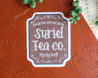 ACOTAR Suriel Tea Co Shop Sign Waterproof Kindle Sticker | A Court of Thorns and Roses Bookish Merch