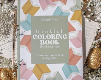 Bookish Coloring Book | Adult Coloring Book for Readers and Book Lovers with 40 Pages