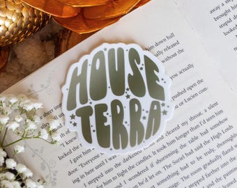 Sticker Académie du zodiaque | Décalcomanie en vinyle imperméable House Terra pour les lecteurs de fantasy