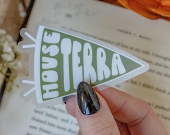Sticker Académie du zodiaque | Sticker vinyle imperméable House Terra Fanions pour les lecteurs de fantasy