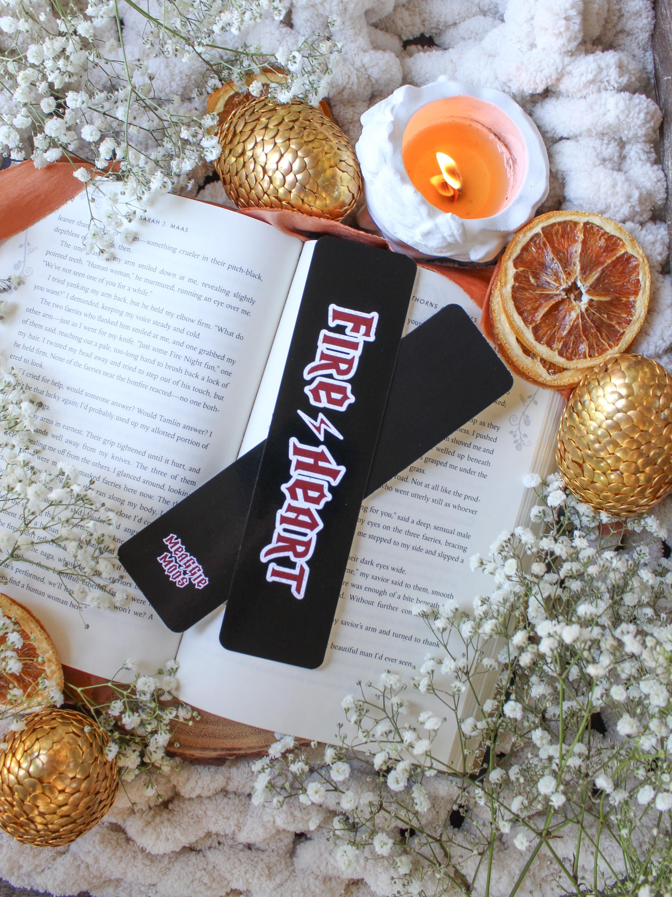 Fireheart Rock Bookmark: Throne of Glass Bookish Gift - Etsy