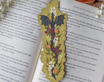 Throne of Glass Abraxos Wyvern Die-Cut Bookmark for Sarah J Maas Fans, Fantasy or Romantasy Readers and Book Lovers