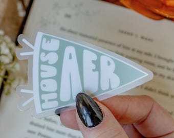 Zodiac Academy Sticker | House Aer Pennant Waterproof Vinyl Decal for Fantasy Readers
