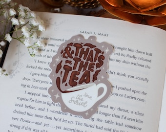 Sticker ACOTAR | Suriel, c'est la tasse de thé autocollants en vinyle imperméable pour Kindle et livres pour lecteurs de romans fantastiques et fans de Sarah J Maas