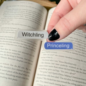 Witchling Princeling Texts Waterproof Sticker | Throne of Glass Laptop and Water Bottle Sticker | Manon and Dorian Sticker | 1&quot; x 3&quot;