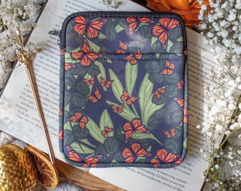 E-Reader Sleeve | Butterfly Garden Neoprene Sleeve for Readers and Book Lovers