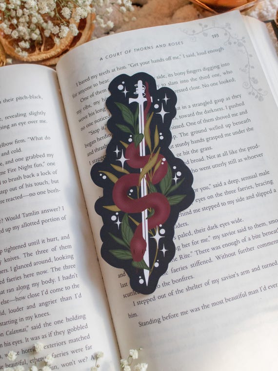 Serpent Sword Mini Die-Cut Bookmark | Bookish Merch for Fantasy Readers and Book Lovers