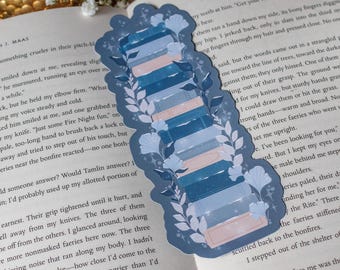 Marque-page découpé à la forme de pile de livres Winter Wonderland pour les lecteurs et les amateurs de lecture