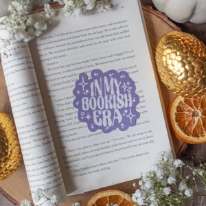 In My Bookish Era Purple Waterproof Sticker | Bookish Enemies To Lovers Sticker | Reader Sticker | Book Lover Gift | 3x3