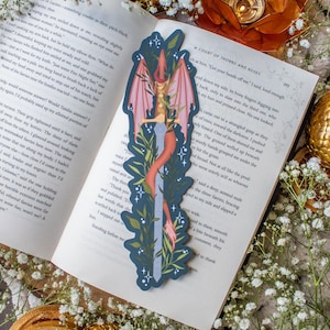 Dragon Sword Fantasy Die-Cut Bookmark | Bookish Merch for Readers and Book Lovers