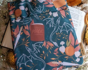 Dragons Grove Book Sleeve | Extra Large Water-Resistant Book Keeper for Fantasy and Romantasy Readers