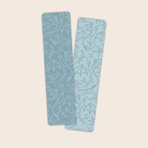 Blue Floral Dragon Bookmark  | Bookish Aesthetic | Book Worm Gifts | Reader Present | 2"x8" Rounded Corners | Fantasy Book Lover Merch