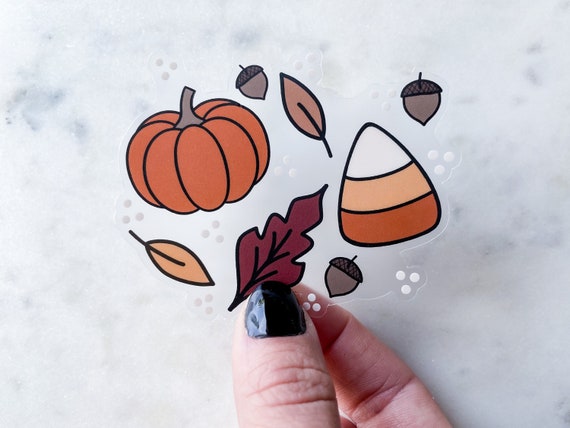 Fall Waterproof Sticker | Autumn Aesthetic Laptop and Water Bottle Sticker | Cozy Fall Vibes Sticker | Cute Autumn Sticker | 3" x 2.5"