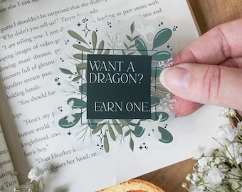 Fourth Wing Want a Dragon? Earn One Kindle Sticker for Rebecca Yarros Fans and Fantasy / Romantasy Book Lovers