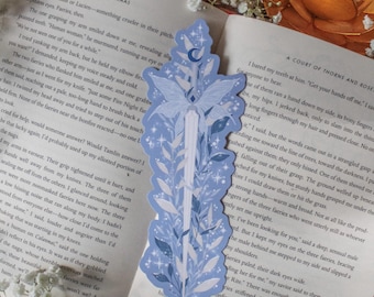 Winter Faerie Dagger Die-Cut Bookmark for Fantasy Readers and Book Lovers