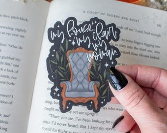 Fourth Wing Sticker | Xaden Riorson's Throne Bookish Waterproof Vinyl Sticker for Fantasy Readers