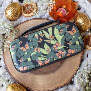 Butterfly Garden Switch Case | Hard Shell Case for Switch / Switch Lite / Switch OLED | Nature Case For Women