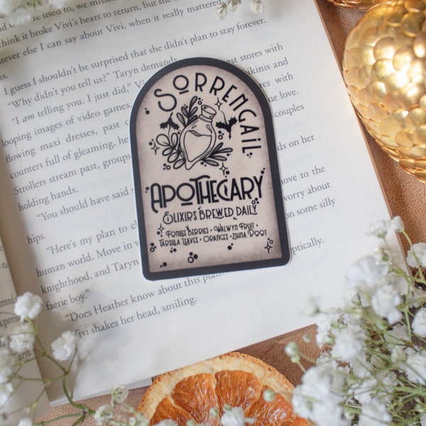 Fourth Wing Sorrengail Apothecary Sticker | Officially Licensed | Bookish Waterproof Vinyl Sticker | Fantasy Reader Book Lover Gift | 3”x2”