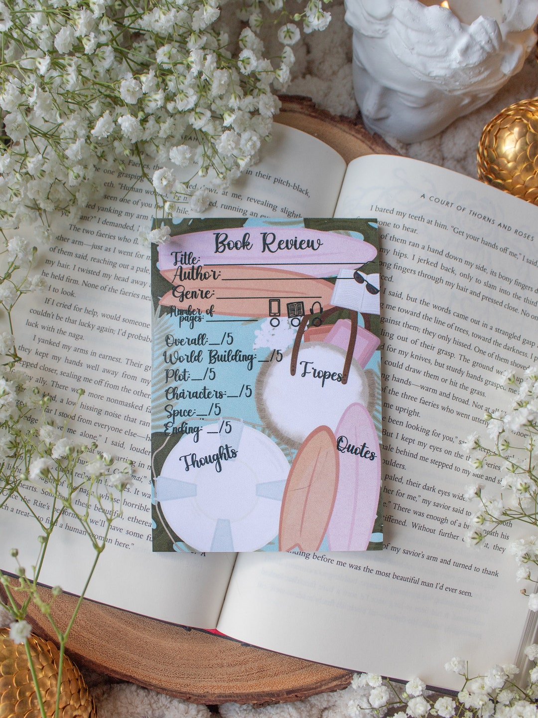 Book Review Post-it Notepad 4x6: Summer Beach Reads Bookish Stationery ...