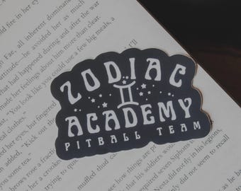 Sticker Académie du zodiaque | Décalcomanie en vinyle imperméable avec logo de l'équipe de Pitball pour les lecteurs de fantasy