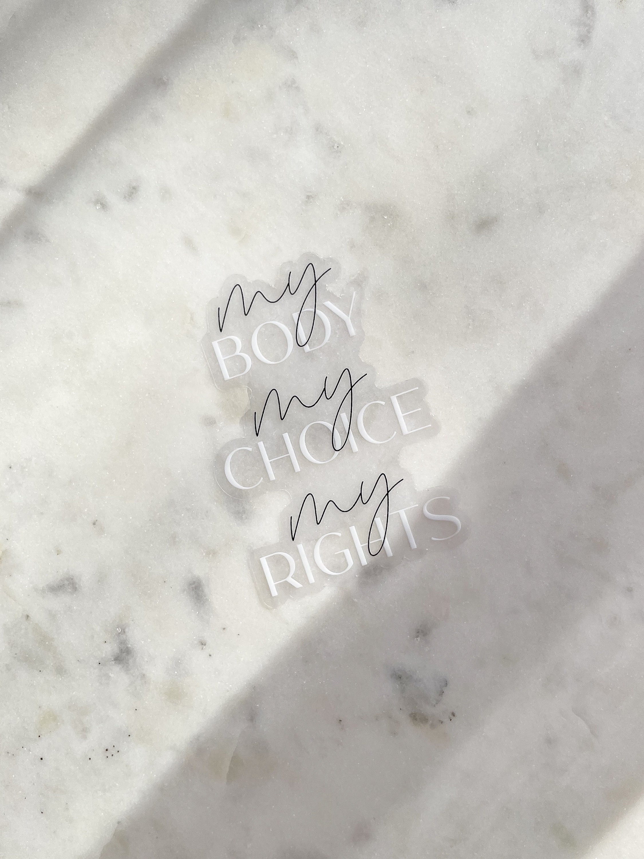 My Body My Choice My Rights Sticker Feminist Laptop Sticker | Etsy