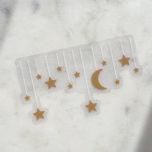 Starfall Sticker | Stars and Moon Sticker | Celestial Night Sky Sticker | E-Reader Sticker | ACOTAR | 4.25"