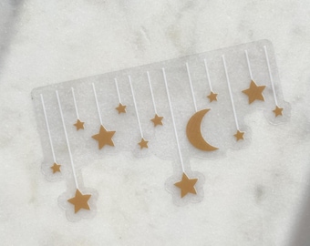 Starfall Sticker | Stars and Moon Sticker | Celestial Night Sky Sticker | E-Reader Sticker | ACOTAR | 4.25"