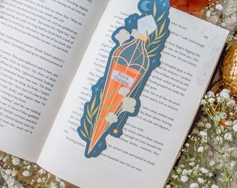 Aqua Tofana Vial Die-Cut Bookmark | Feminist Political Bookish Merch for Readers and Book Lovers