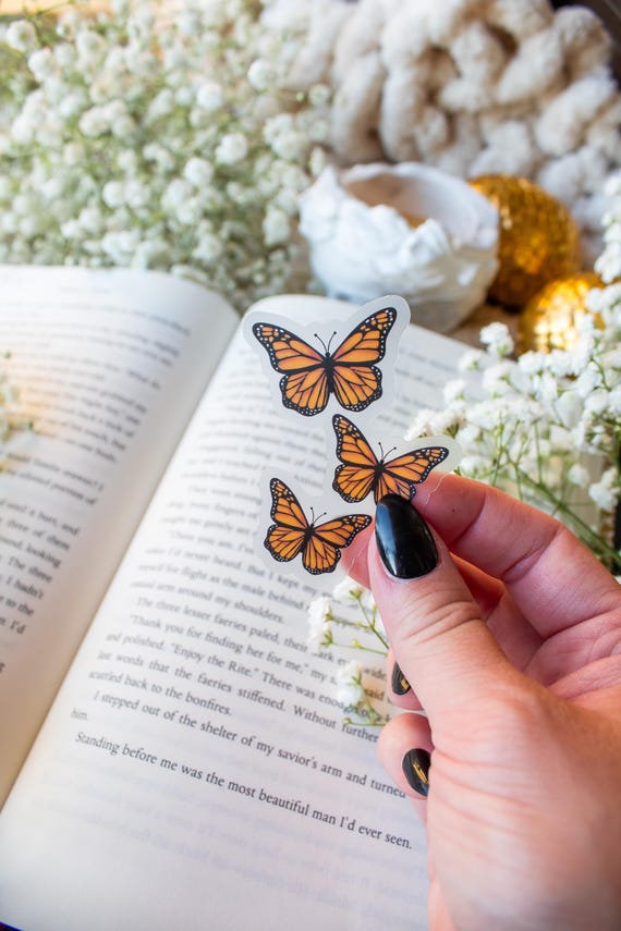 Monarch Butterfly Waterproof Vinyl Sticker: Kindle, Laptop, Water Bottle Decal