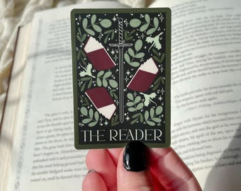 The Reader Sticker | Bookish Waterproof Vinyl Book/ Kindle Stickers for Fantasy Romantasy Readers