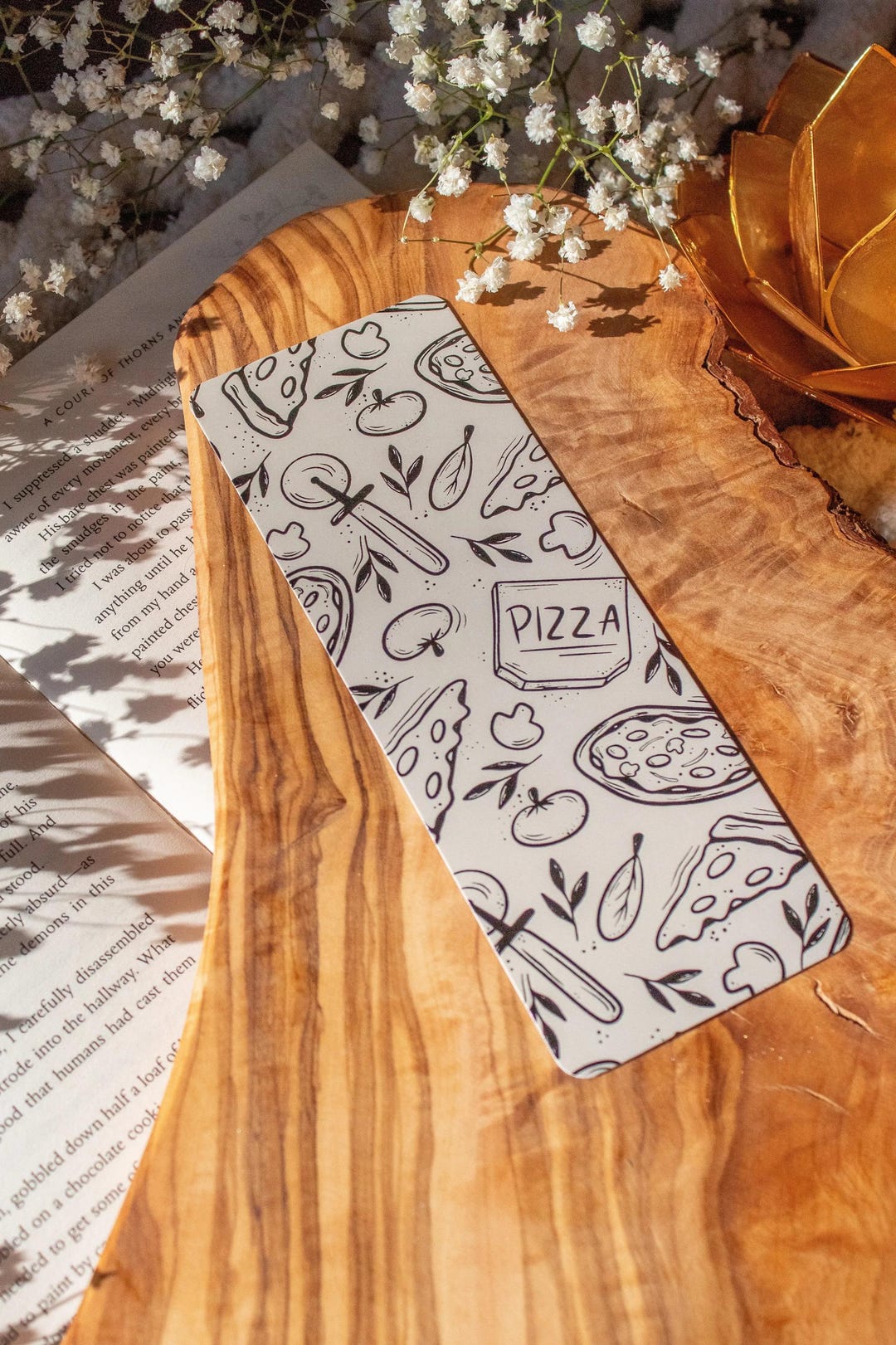 Pizza Party Foil Bookmark | Food Icons Soft Touch Page Marker for ...