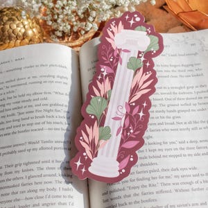 Greek Pillar Die-Cut Bookmark For Readers, Book Lovers, and Fans of Greek Mythology