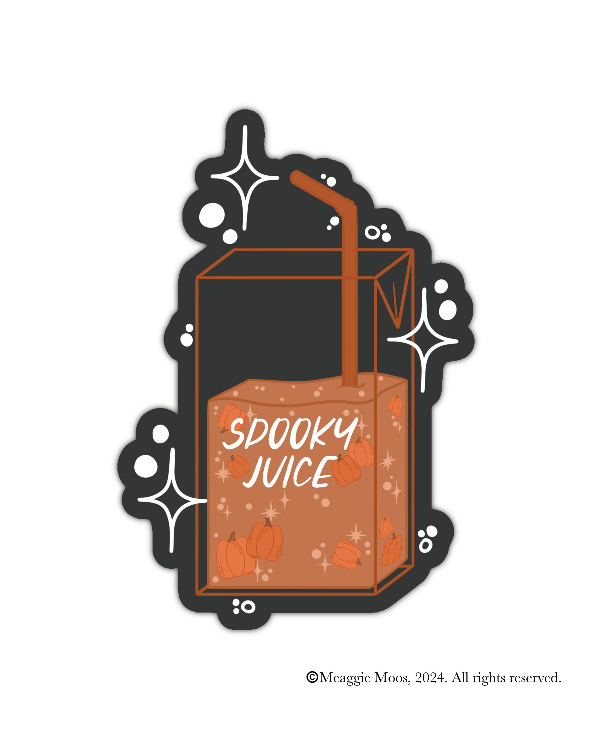 Spooky Juice Box Sticker: Halloween Waterproof Vinyl Decal - Etsy