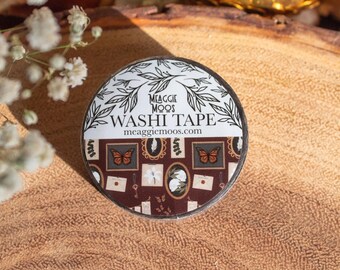 Bookish Washi Tape | Dark Academia Decorative Tape for Readers and Book Lovers