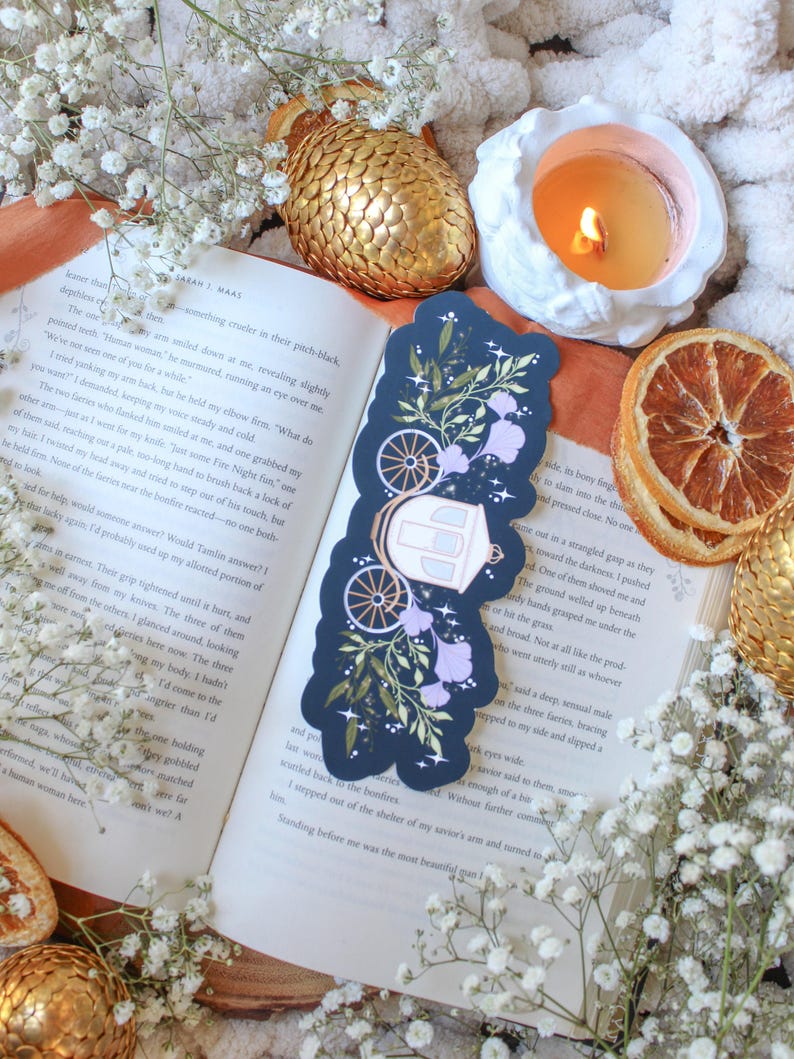 Midnight Carriage Ride Bookmark: Regency Romance Reader Gift (6"x2.5") image 3