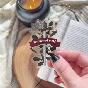 You Do Not Yield Sticker | Kindle and Water Bottle Waterproof Vinyl Sticker for Fantasy Readers | 2.2" x 3"