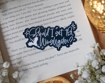 Fourth Wing Should I Get the Wing Leader Sticker | Licensed | Bookish Waterproof Vinyl Sticker | Fantasy Reader | Book Lover Gift | 3”
