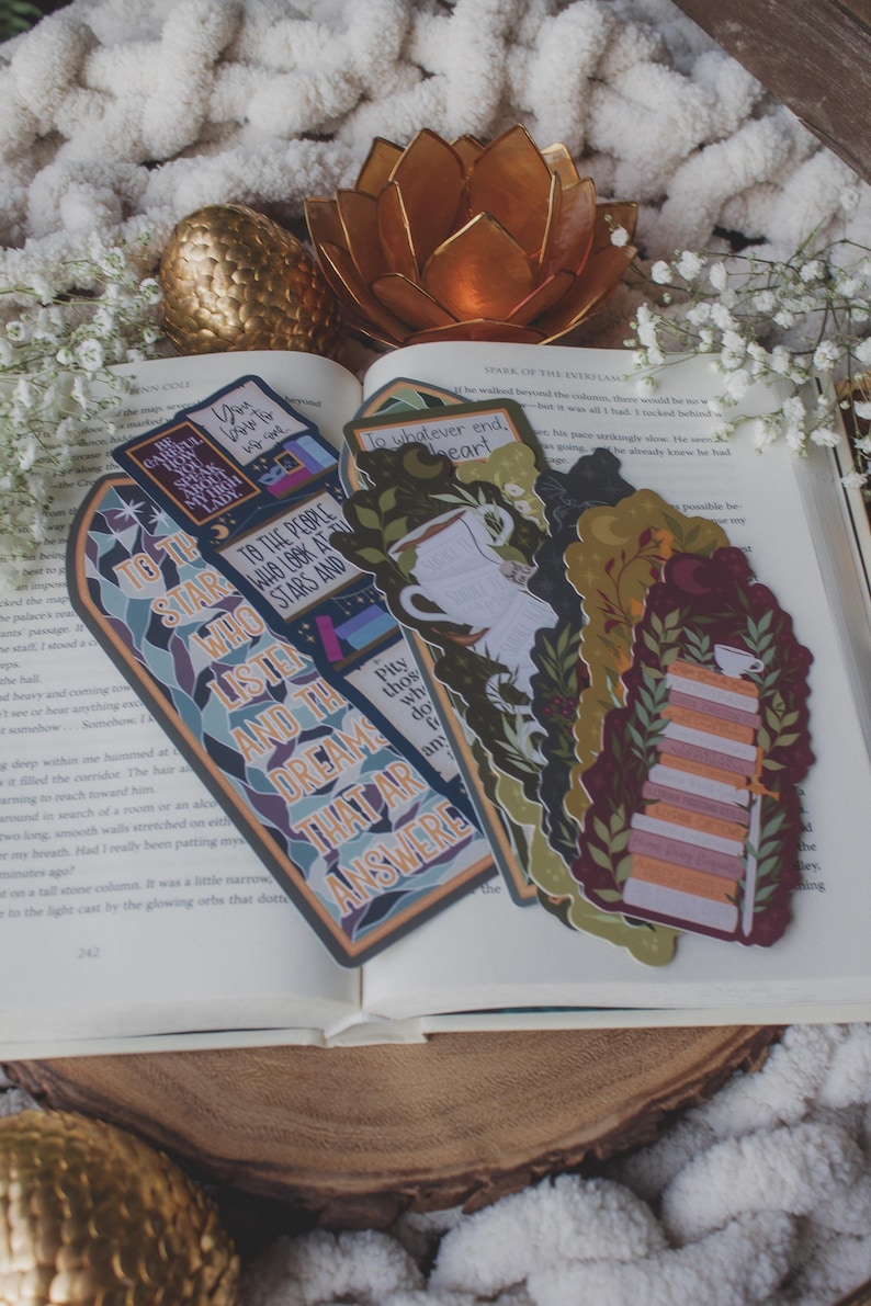 Fantasy Wyvern Die-Cut Bookmark for Romantasy Readers and Book Lovers image 5