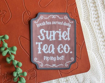 Suriel Tea Co Magnet | ACOTAR Aesthetic Dorm Room | Bookish Locker | ACOMAF | A Court Of Thorns and Roses Magnet | 3&quot;x2.39&quot; | Matte