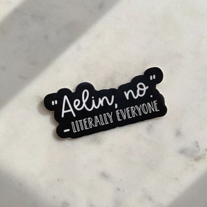 Aelin, No - Literally Everyone Magnet | Bookish Magnet | Throne of Glass Magnet | TOG Book Lover Merch | Book Worm Gifts | 3"x1.5" | Matte