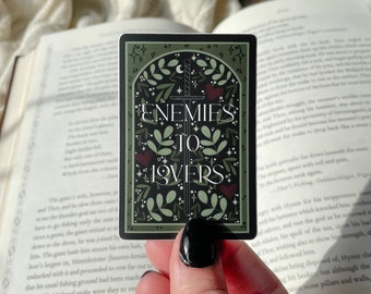 Sticker imperméable coeur Enemies to Lovers | autocollant de carte de tarot trope livresque | Sticker lecteur | Cadeau pour amoureux des livres | 3x2