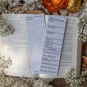 Book Review Bookmark  | No Spice Rating Section | Bookish Aesthetic | Book Worm Gifts | Reader Present | 2.75&quot;x8.5&quot; | Book Lover Merch