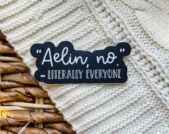 Throne of Glass Sticker | Aelin, No Bookish Waterproof Vinyl Book/ Kindle Stickers for Fantasy Romantasy Readers