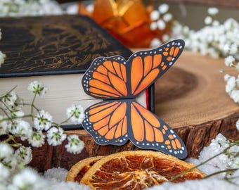 3D Monarch Butterfly Wings Bookmark | Bookish Gifts | Reader Aesthetic | Book Lover Page Marker | 8.15"x2.5"